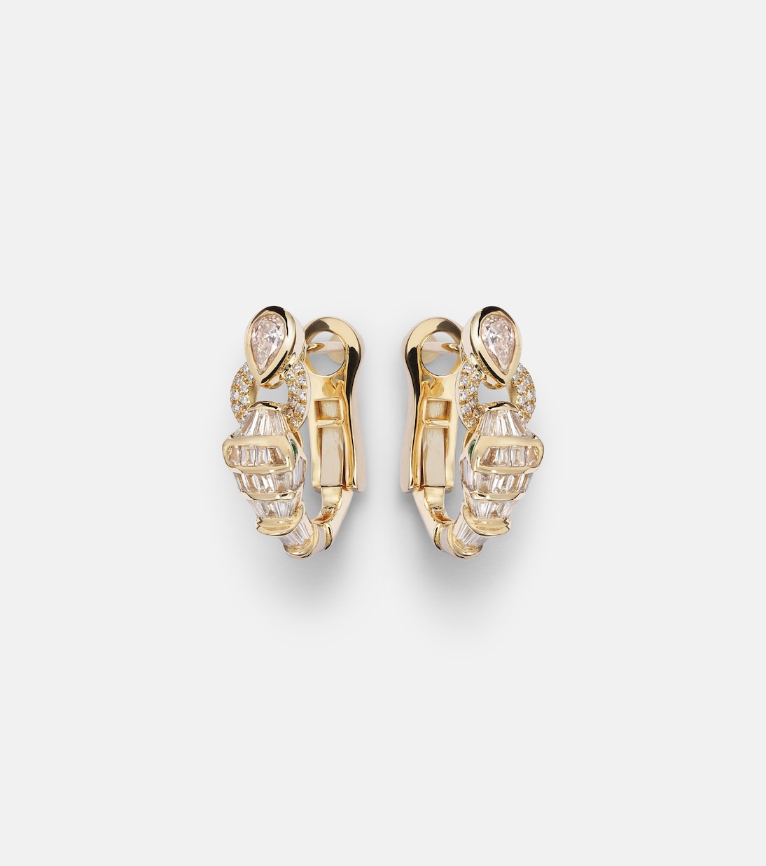 Orecchini Serpentine in oro 18kt con diamanti | Shay Jewelry
