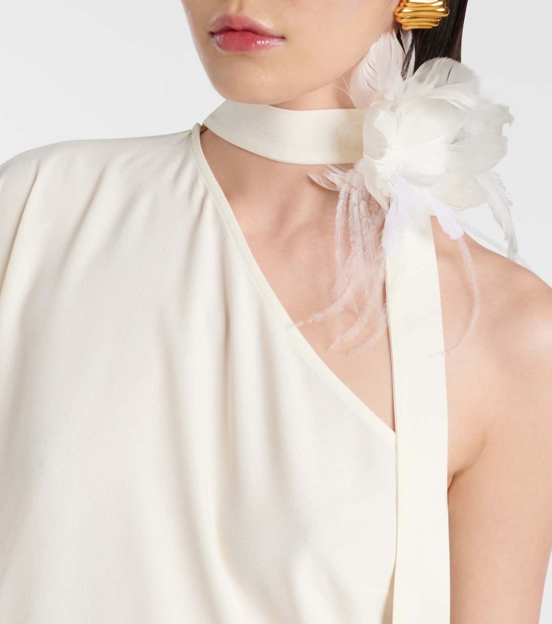 Maxikleid Bolkan Garden mit Federn | Taller Marmo