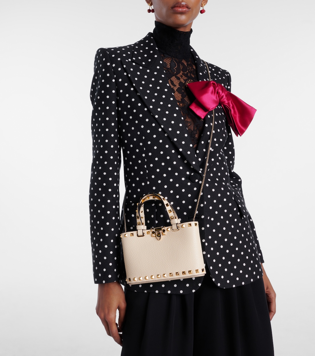 Tote Bag Rockstud Mini aus Leder | Valentino Garavani