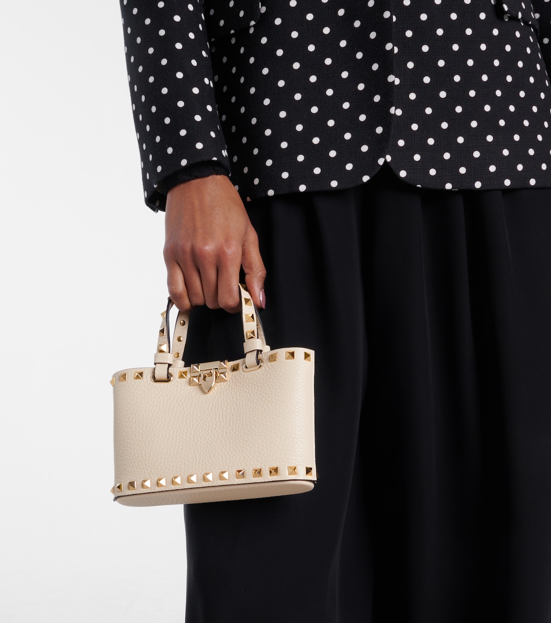 Tote Bag Rockstud Mini aus Leder | Valentino Garavani