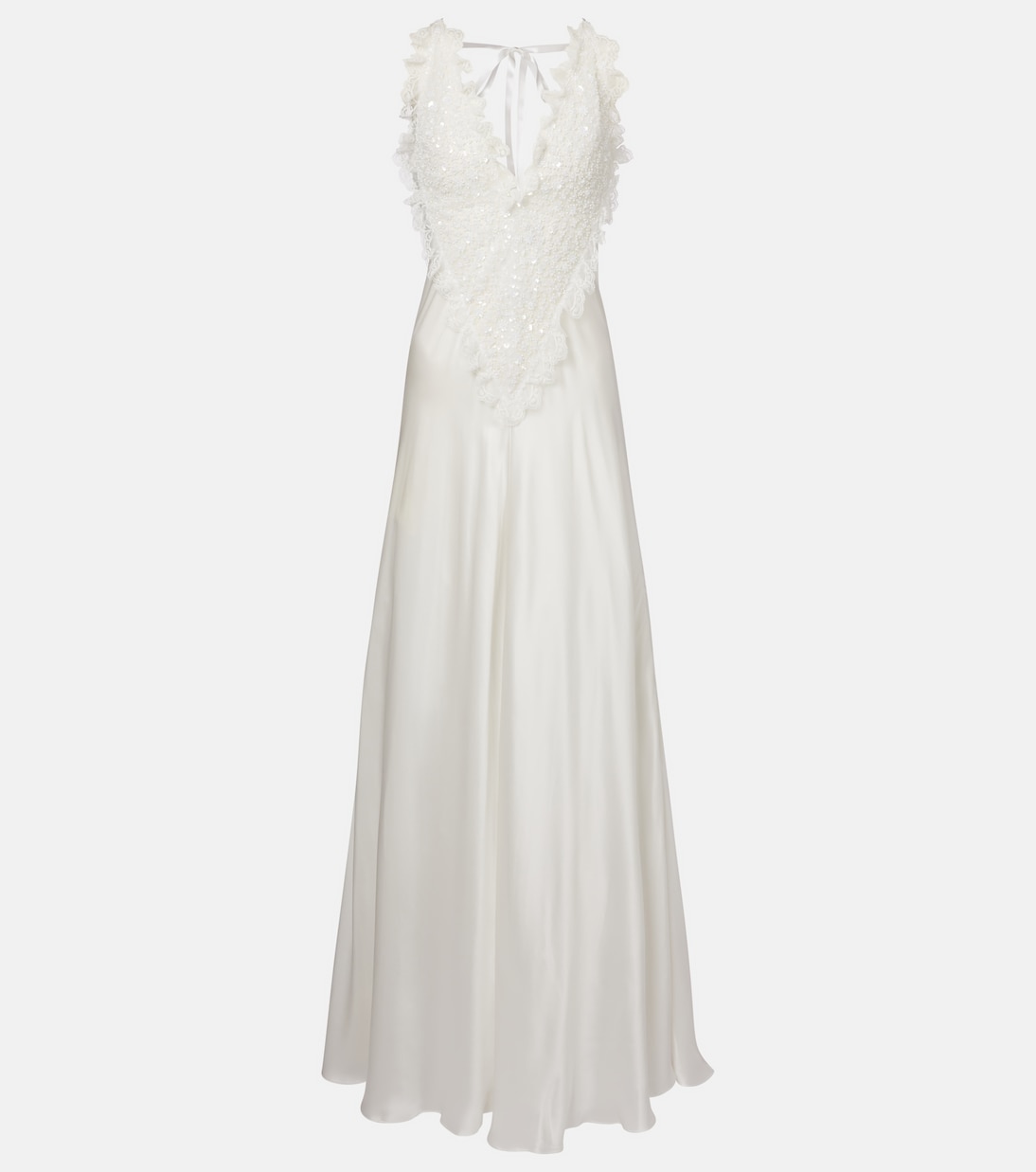 Bridal Verzierte Robe aus Seidensatin | Rodarte