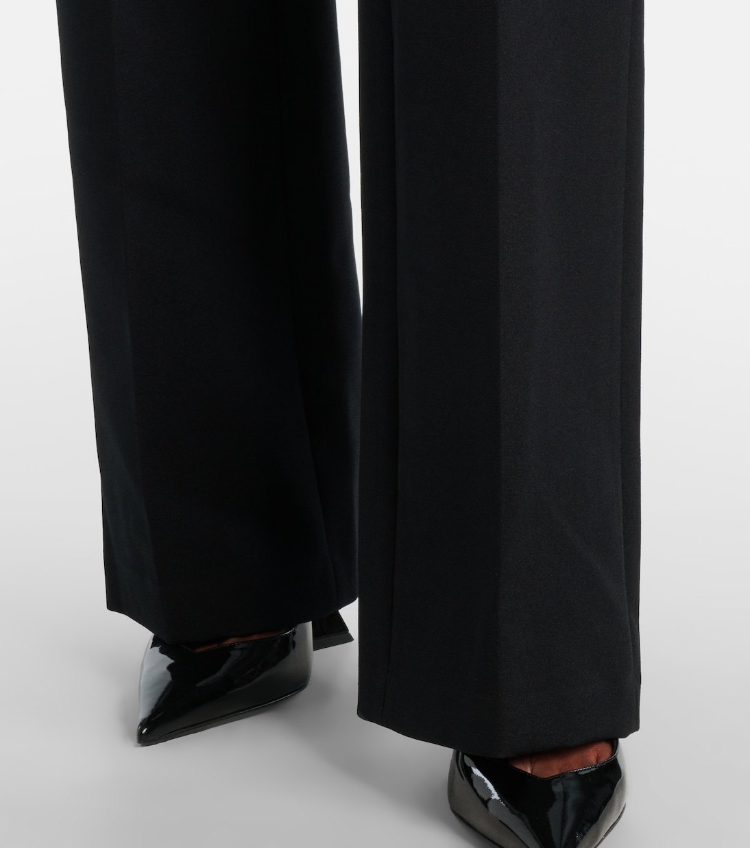 Embellished crêpe cady flared pants | Blumarine