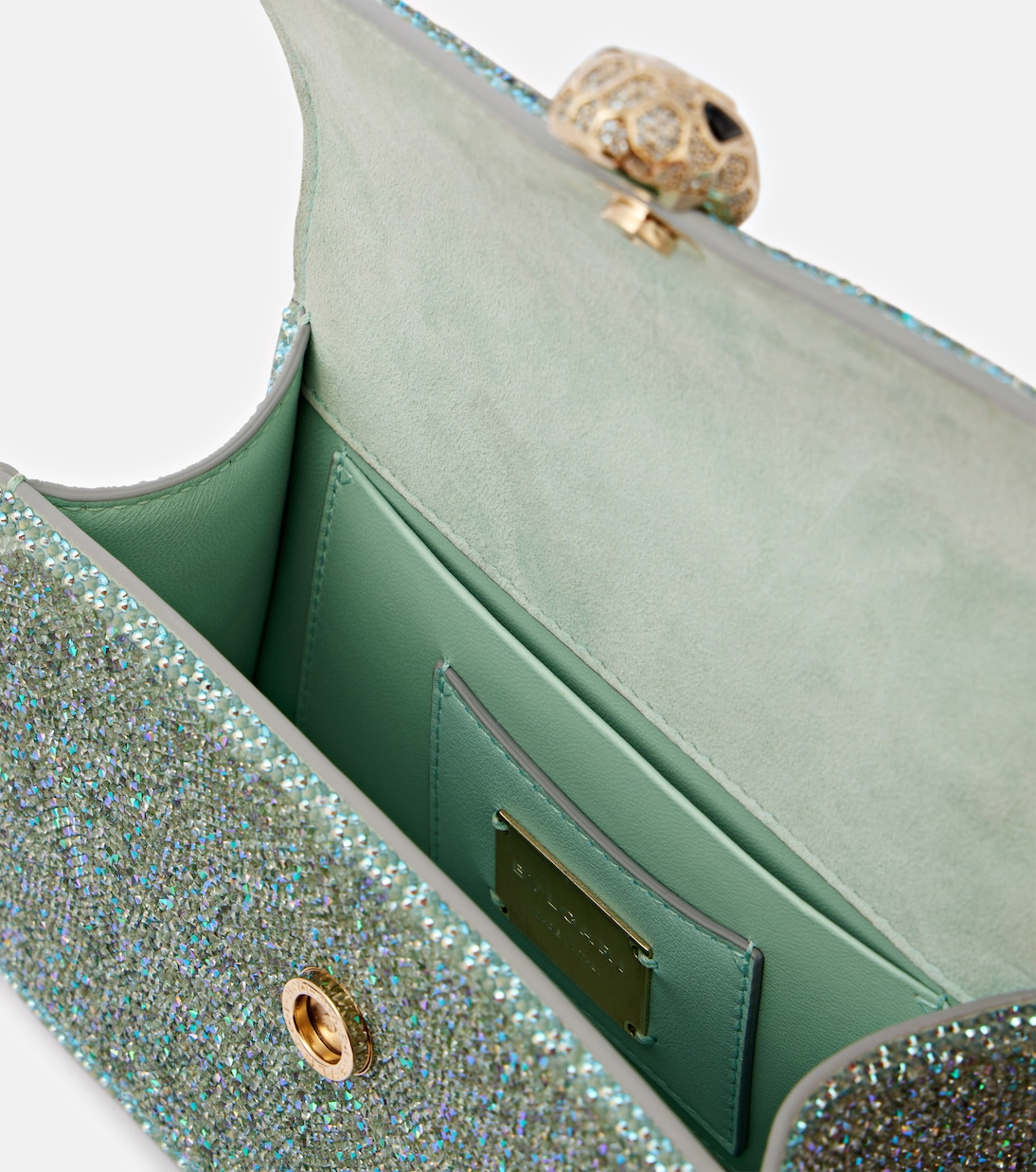 Serpenti Forever Mini suede tote bag | Bvlgari