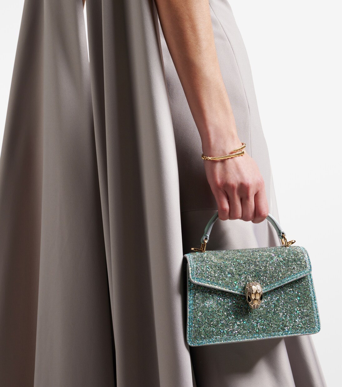 Serpenti Forever Mini suede tote bag | Bvlgari