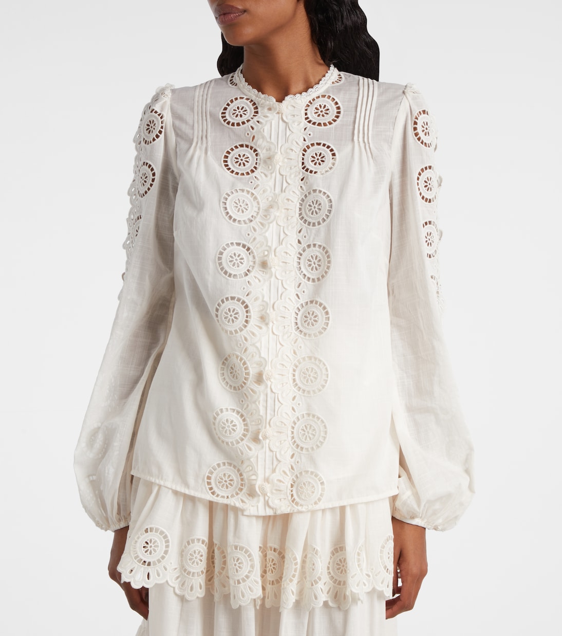 Lucky embroidered cotton blouse | Zimmermann