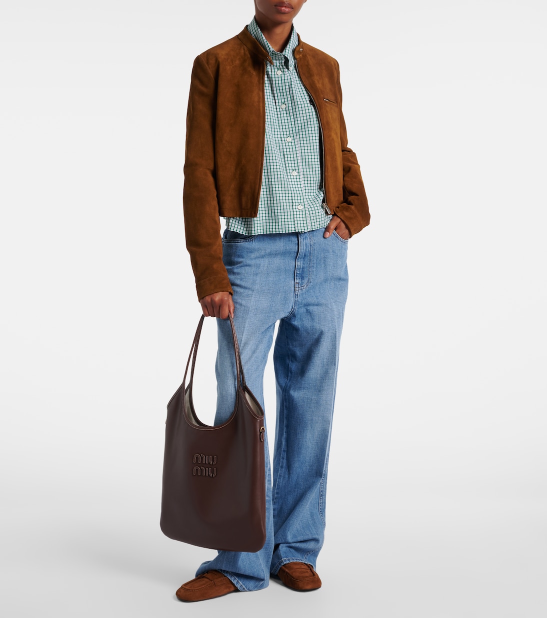 Ivy Medium leather tote bag | Miu Miu