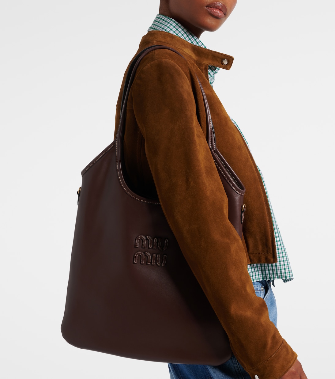 Ivy Medium leather tote bag | Miu Miu