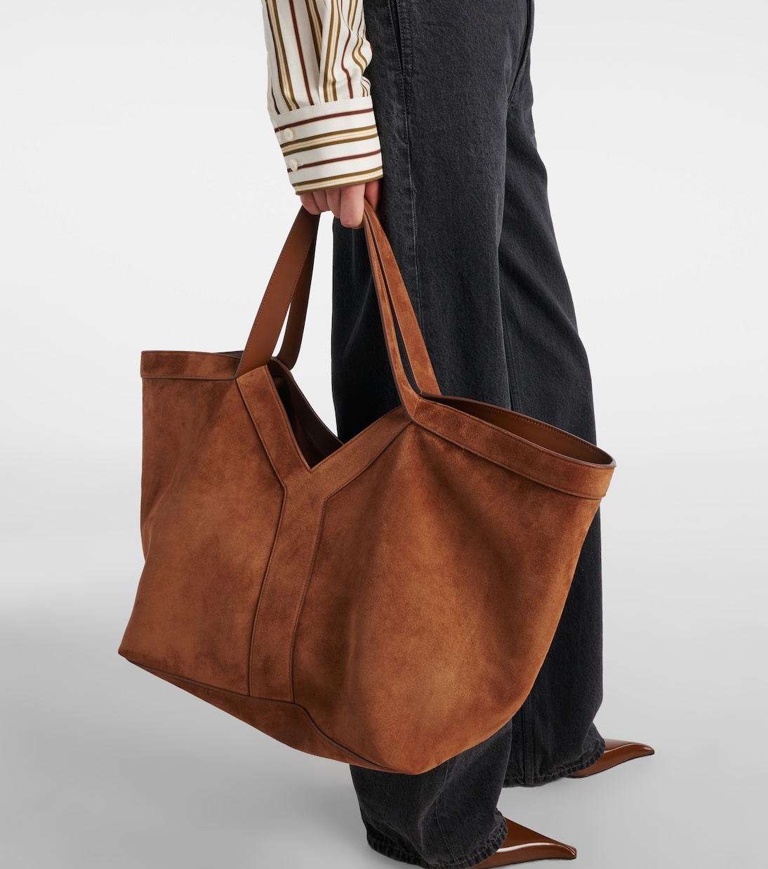 Tote Bag Y aus Veloursleder | Saint Laurent