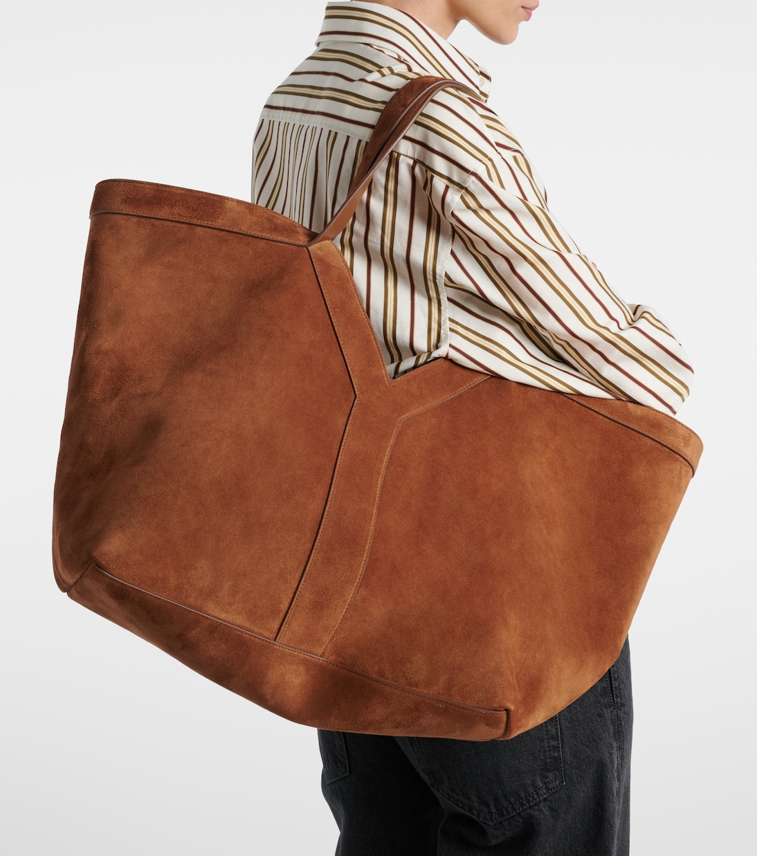 Tote Bag Y aus Veloursleder | Saint Laurent