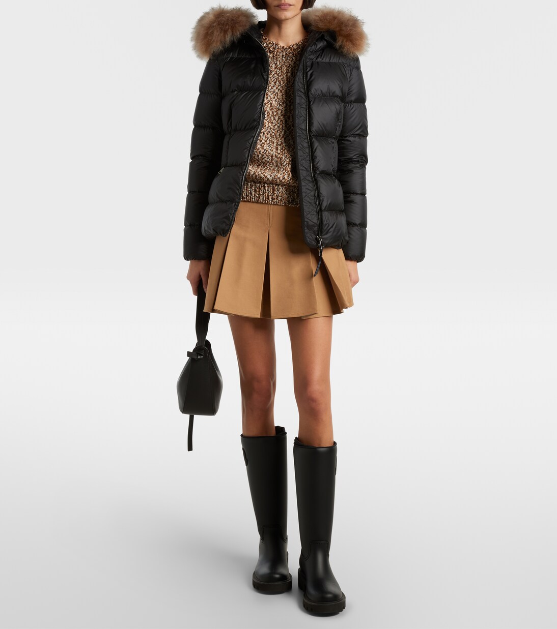 Boed shearling-trimmed down jacket | Moncler