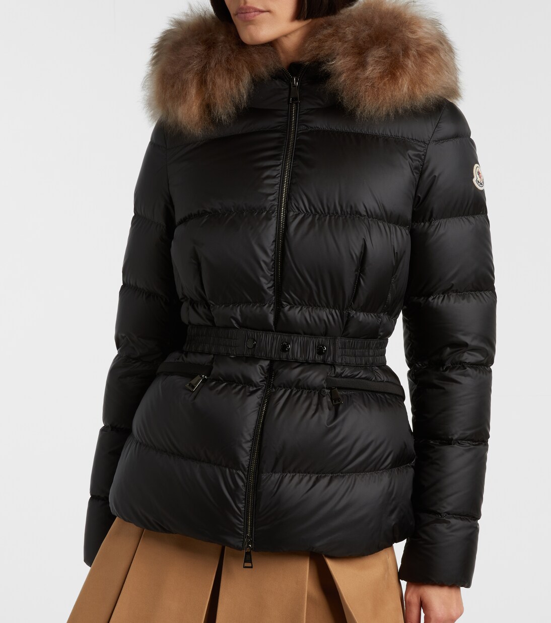Boed shearling-trimmed down jacket | Moncler