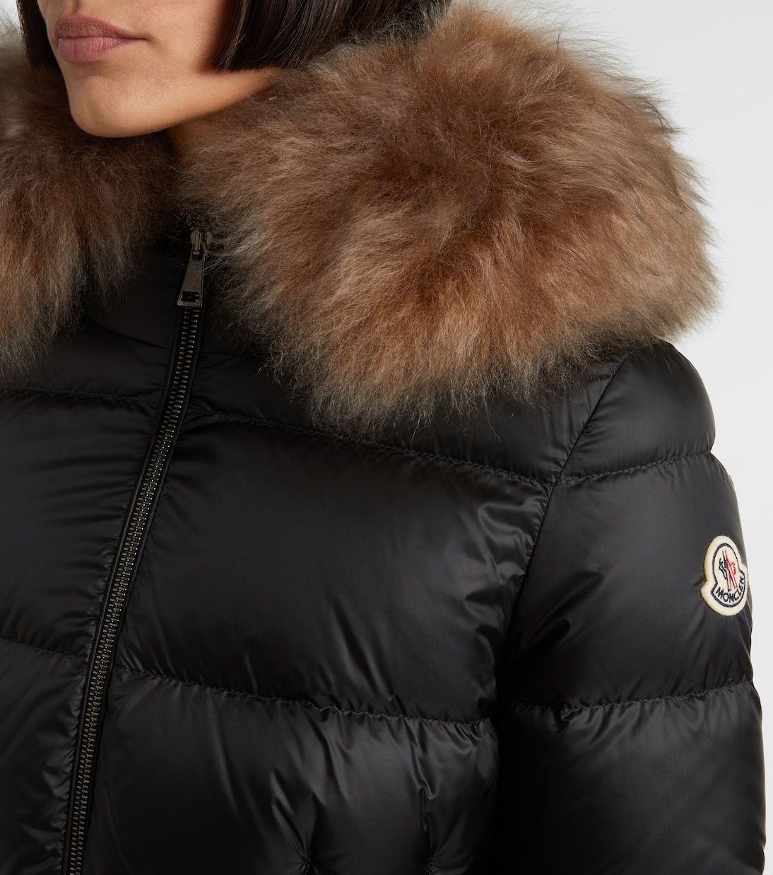 Boed shearling-trimmed down jacket | Moncler