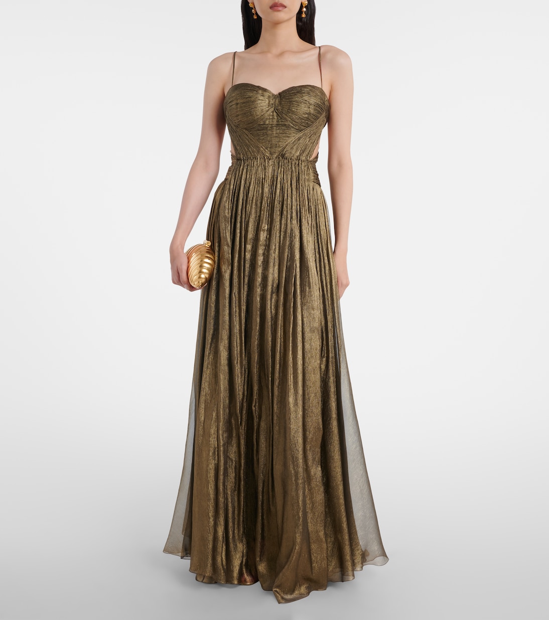 Allar cutout silk mousseline gown | Maria Lucia Hohan