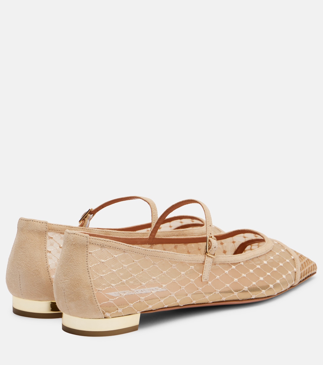 Mary-Jane-Ballerinas Juliette mit Veloursleder  | Aquazzura