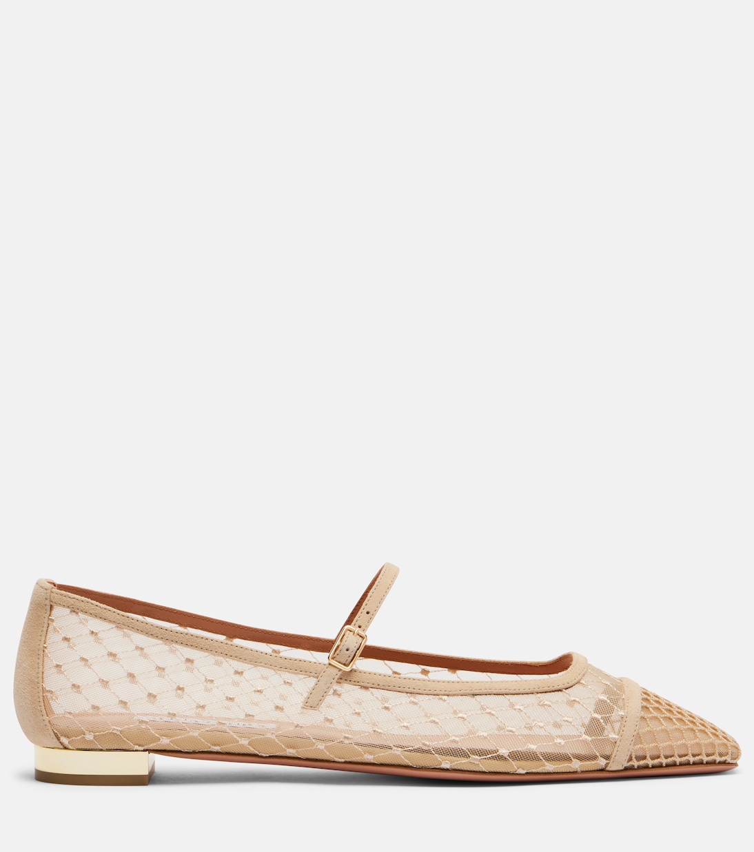 Mary-Jane-Ballerinas Juliette mit Veloursleder  | Aquazzura