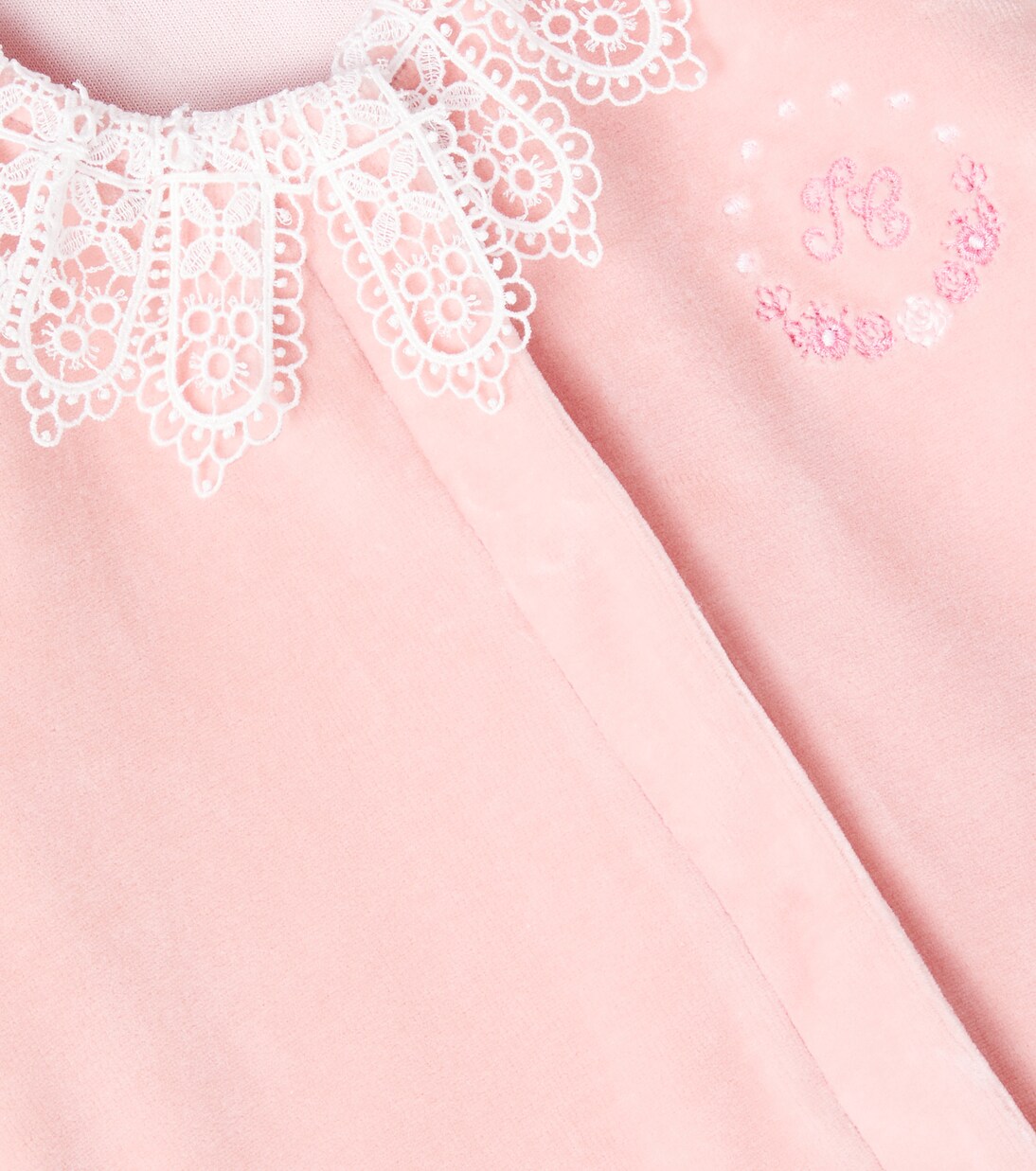 Baby lace-trimmed cotton-blend onesie | Tartine et Chocolat