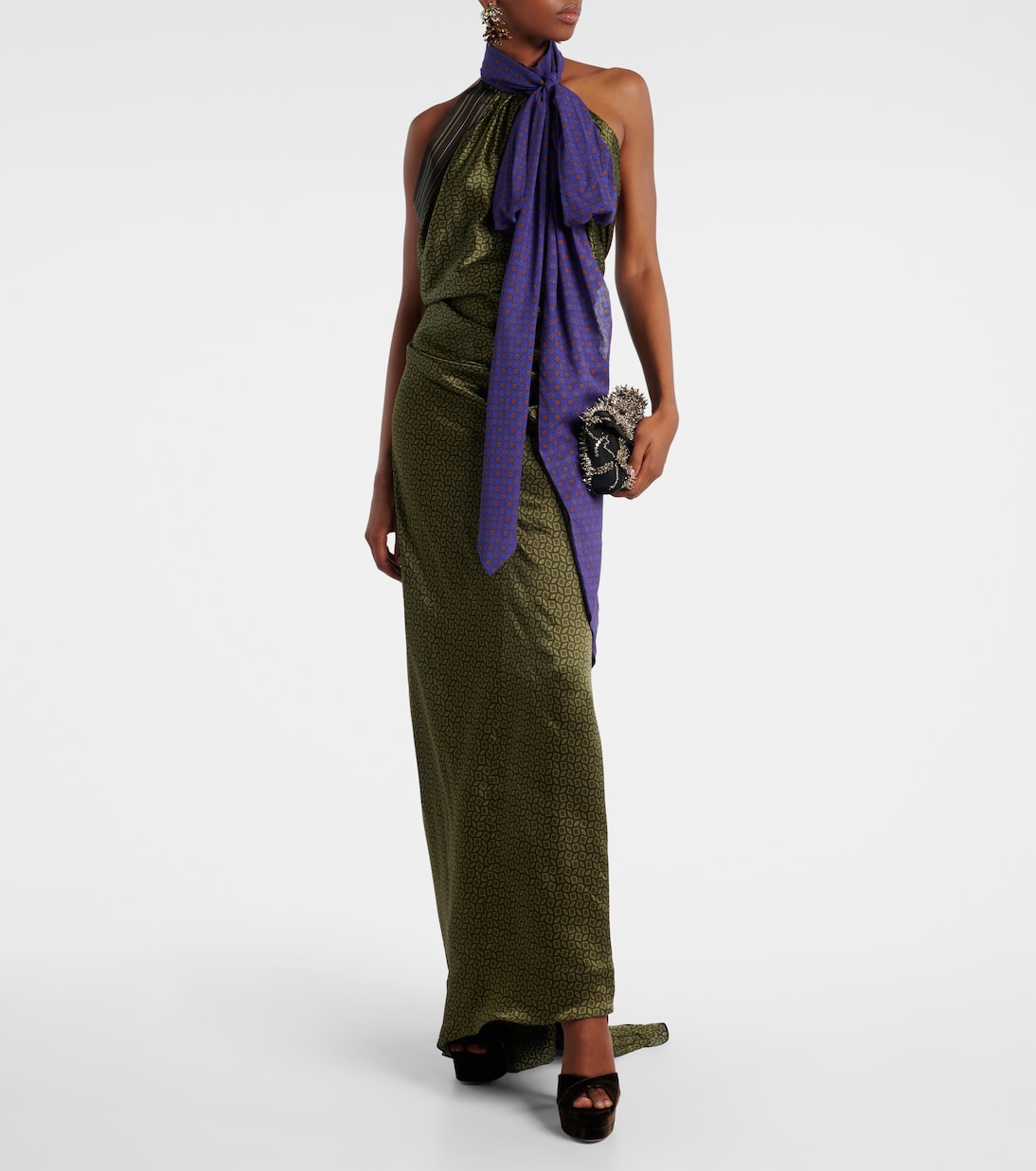 Divine 130 velvet platform sandals | Aquazzura