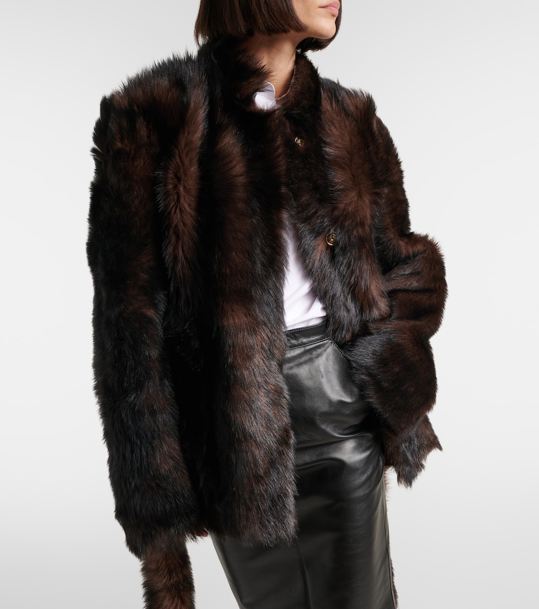 Elsa shearling wrap coat | Nour Hammour