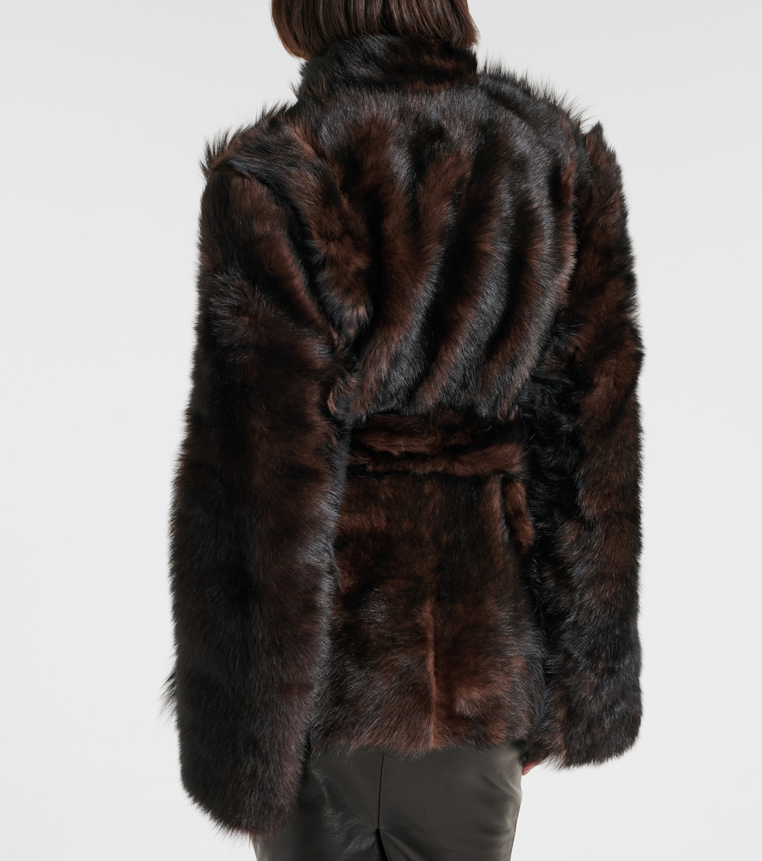 Elsa shearling wrap coat | Nour Hammour