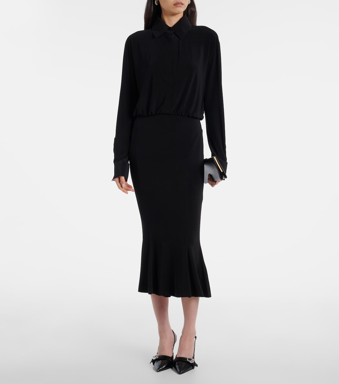 Flared midi dress | Norma Kamali