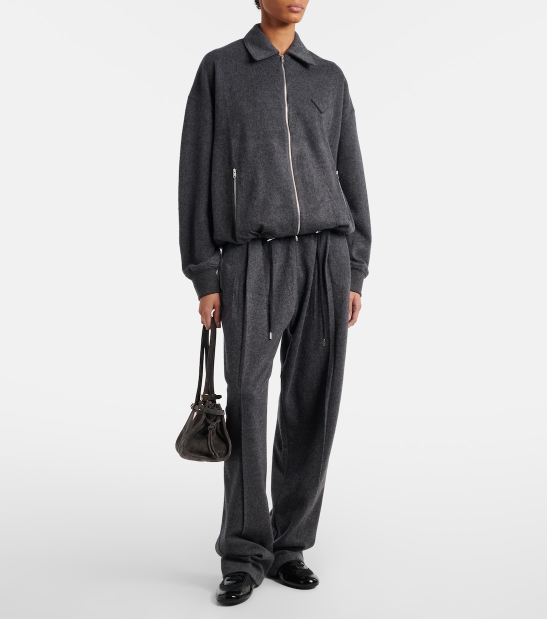 Wool and cashmere blouson jacket | Prada