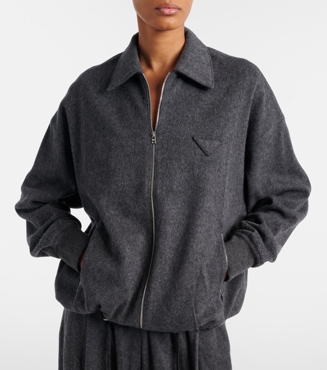 Wool and cashmere blouson jacket | Prada