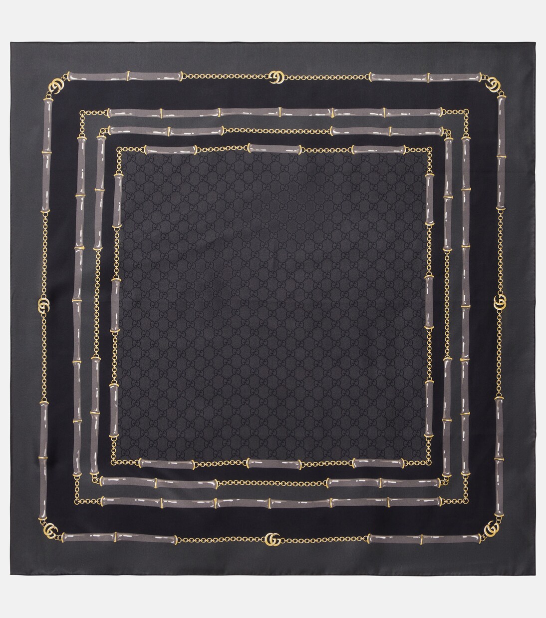 GG印花真丝斜纹布围巾 | Gucci