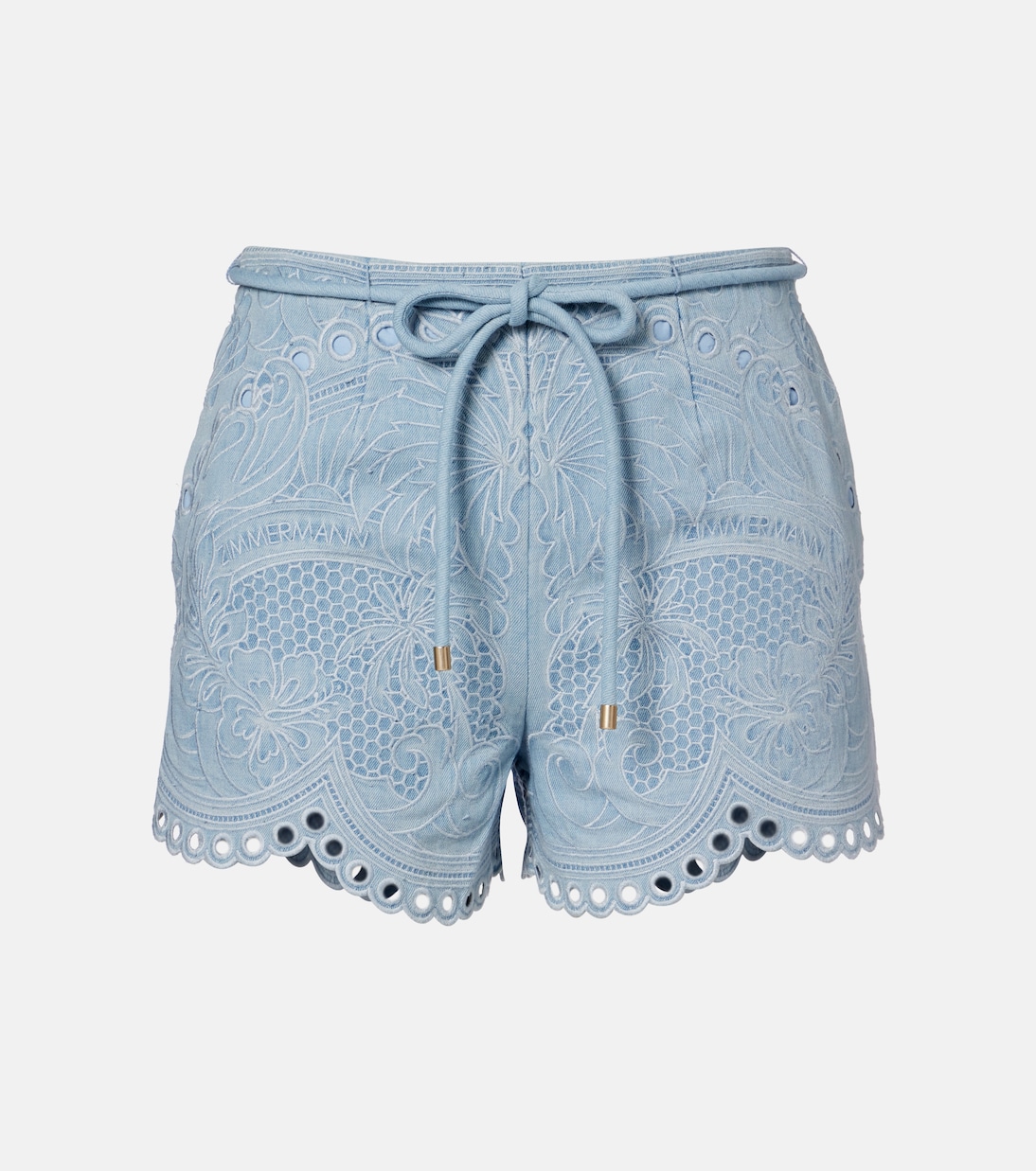 Short brodé Daylight en coton à fleurs | Zimmermann