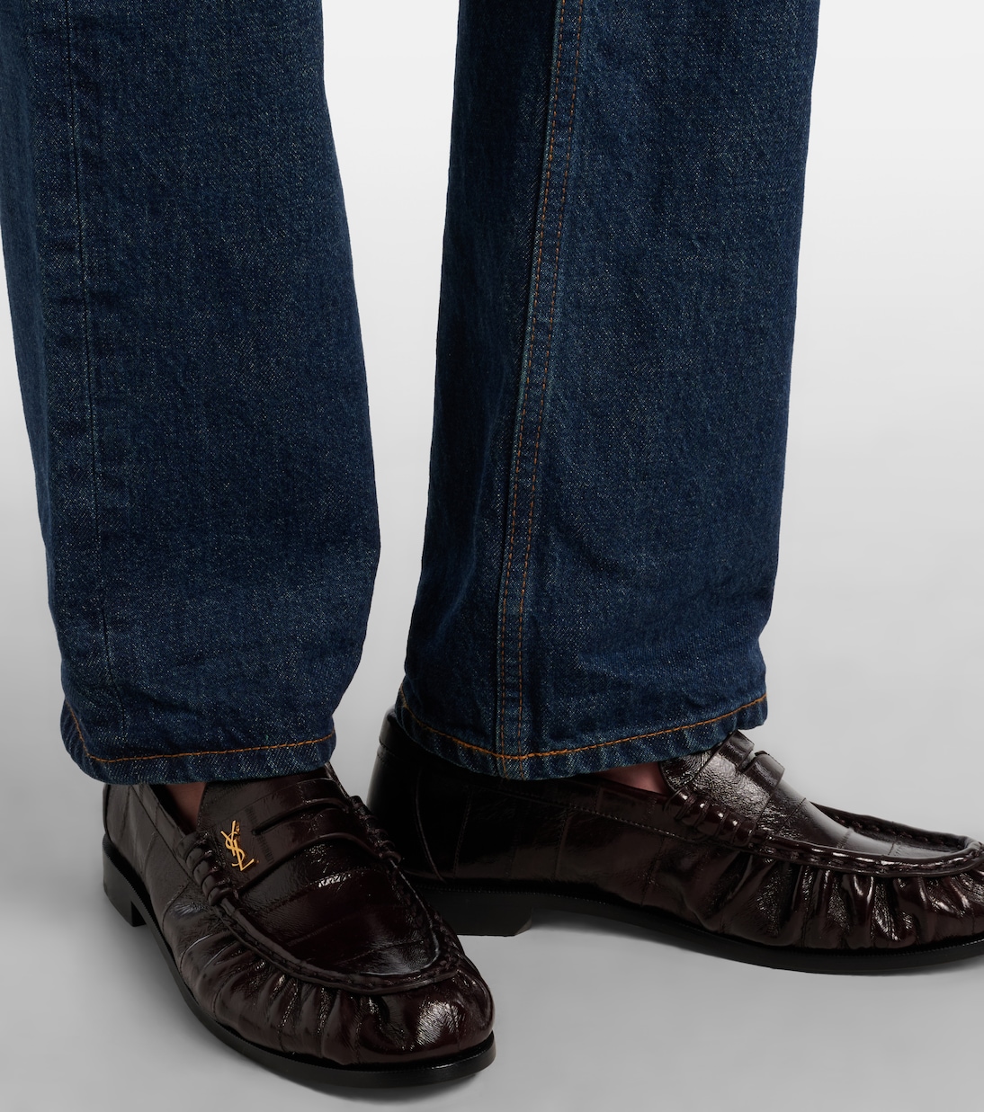 Eel leather penny loafers | Saint Laurent