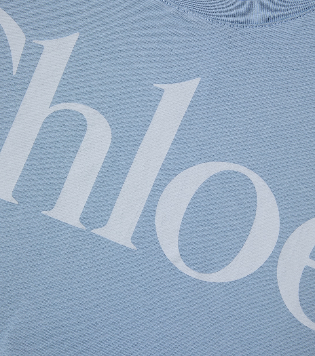 Logo cropped cotton jersey T-shirt | Chloé Kids