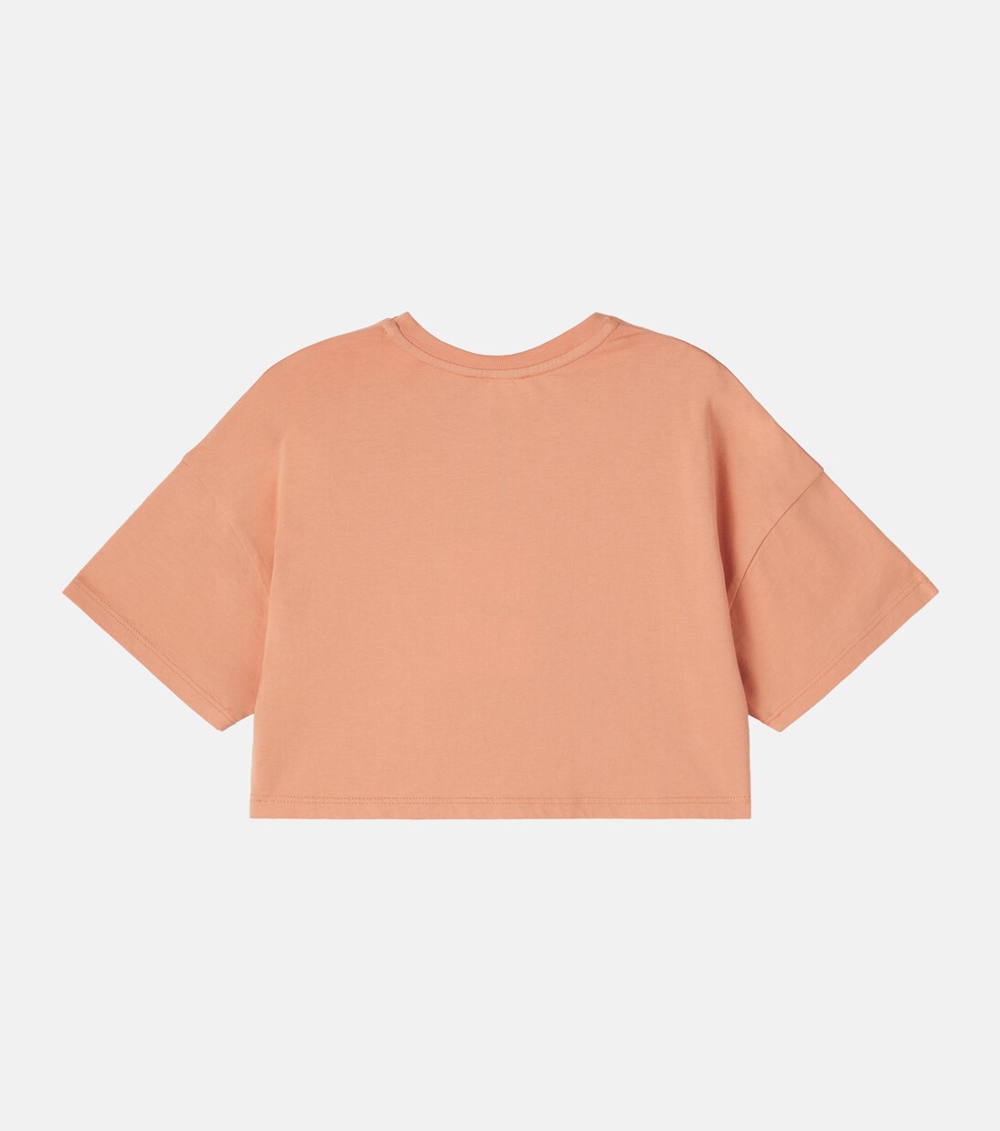 Logo cropped cotton jersey T-shirt | Chloé Kids
