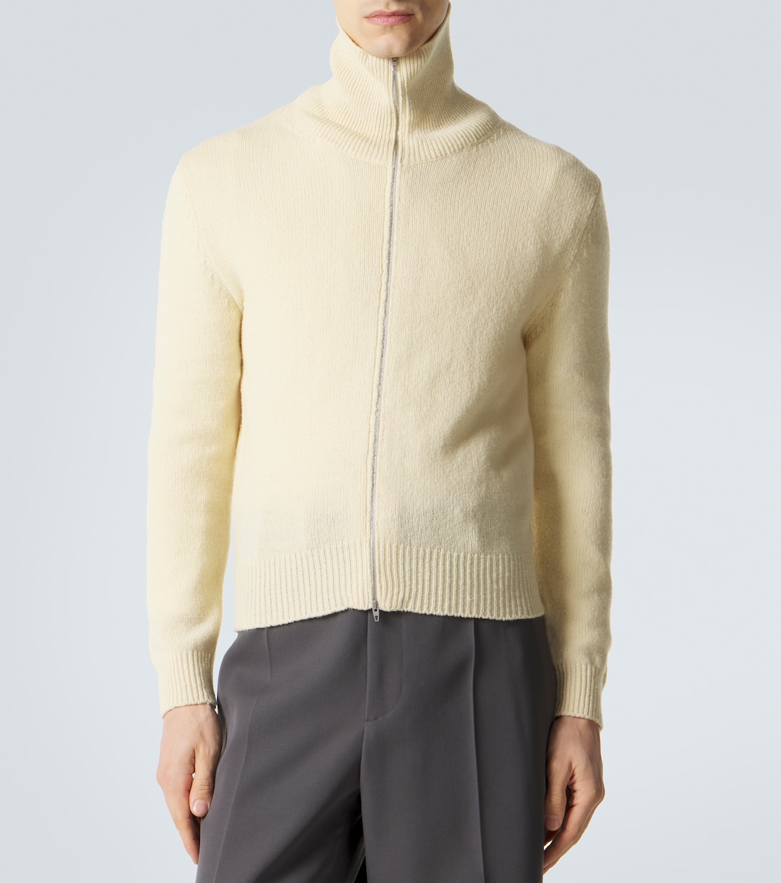 Pullover in misto lana con zip | Jil Sander