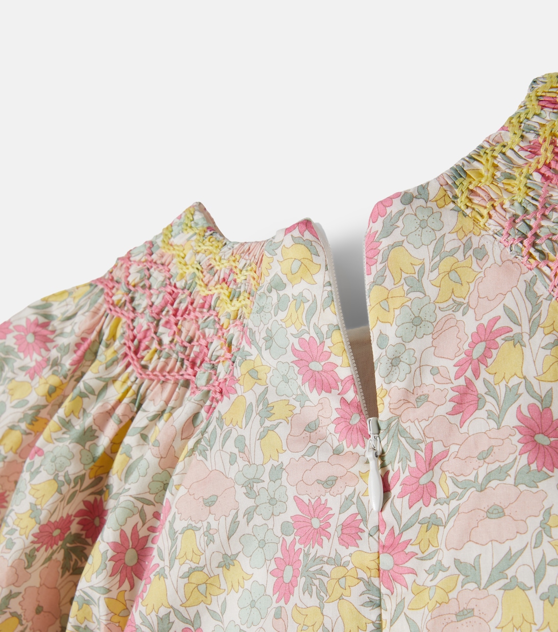 Floral smocked cotton dress | Tartine et Chocolat