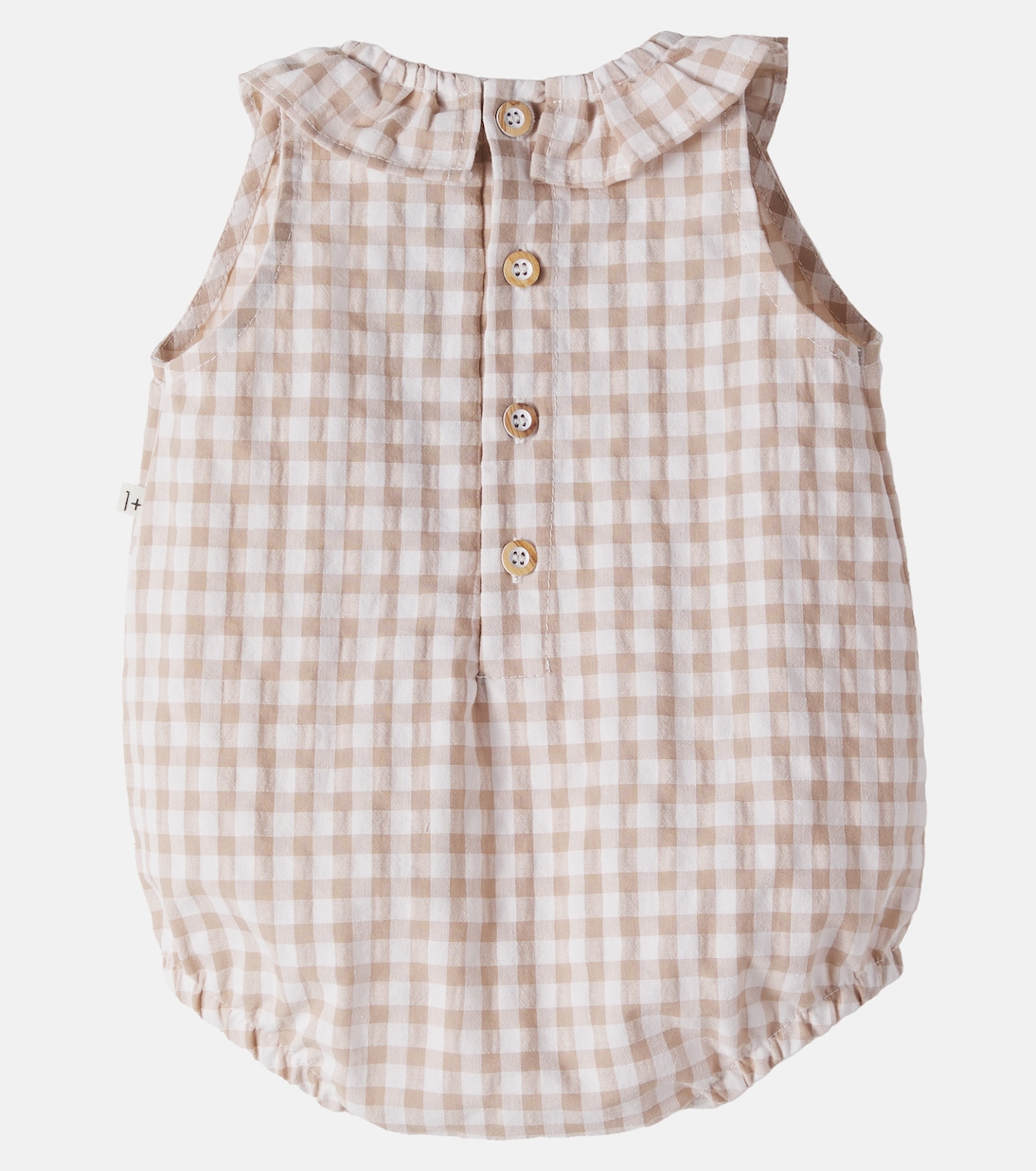 Baby Corfu gingham cotton-blend bodysuit | 1 + in the Family