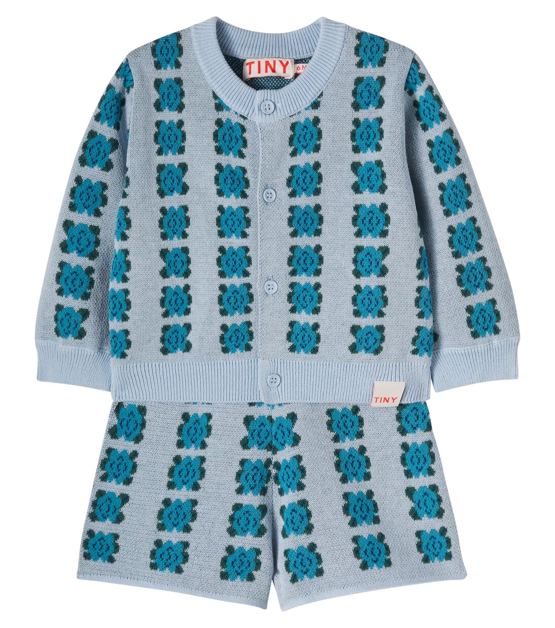 Baby floral cotton cardigan | Tinycottons