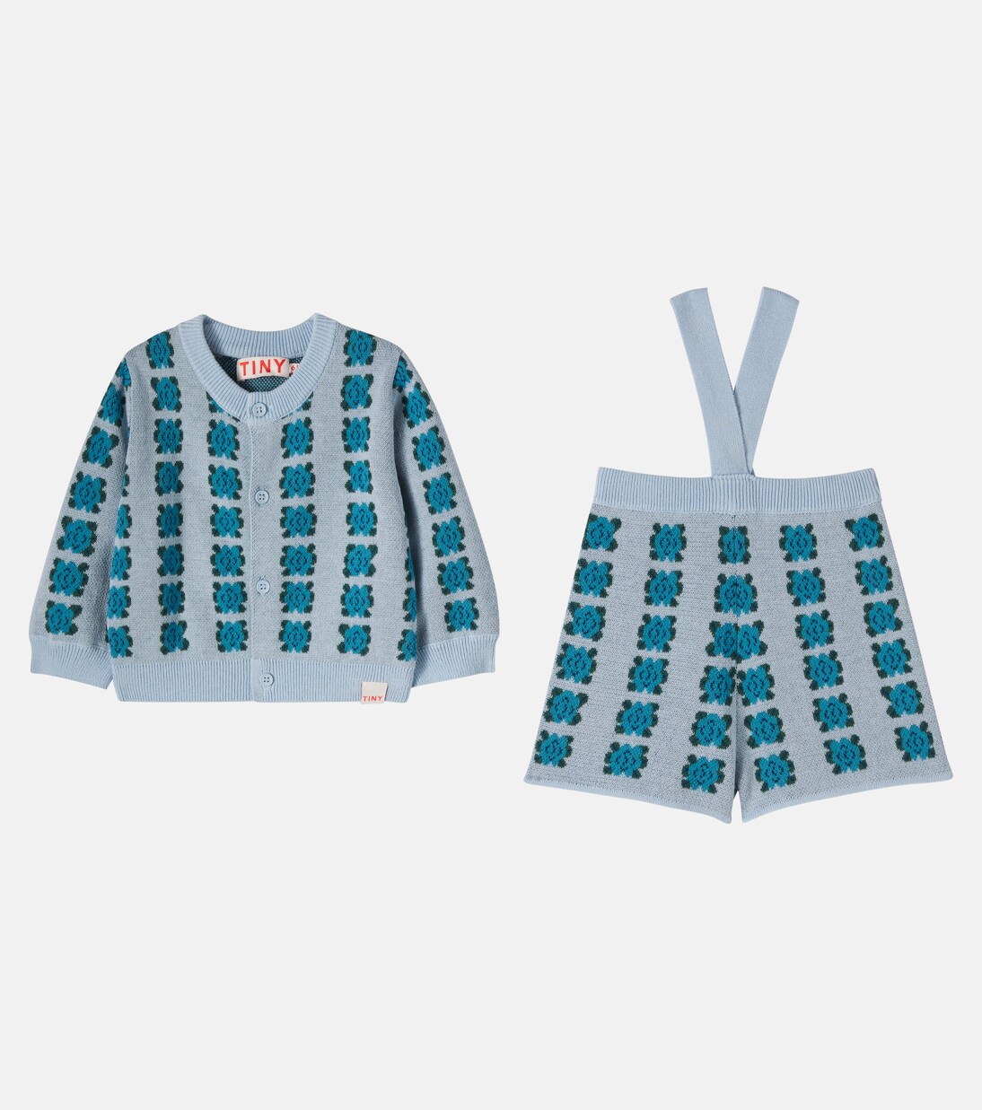 Baby floral cotton cardigan | Tinycottons