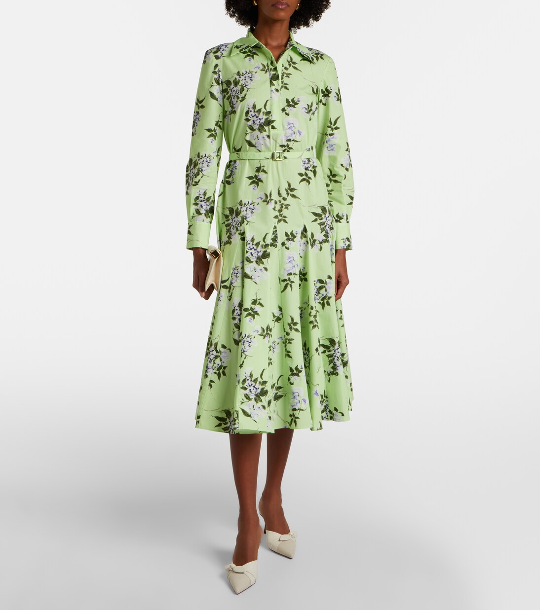 Abito midi Marione in cotone floreale | Emilia Wickstead