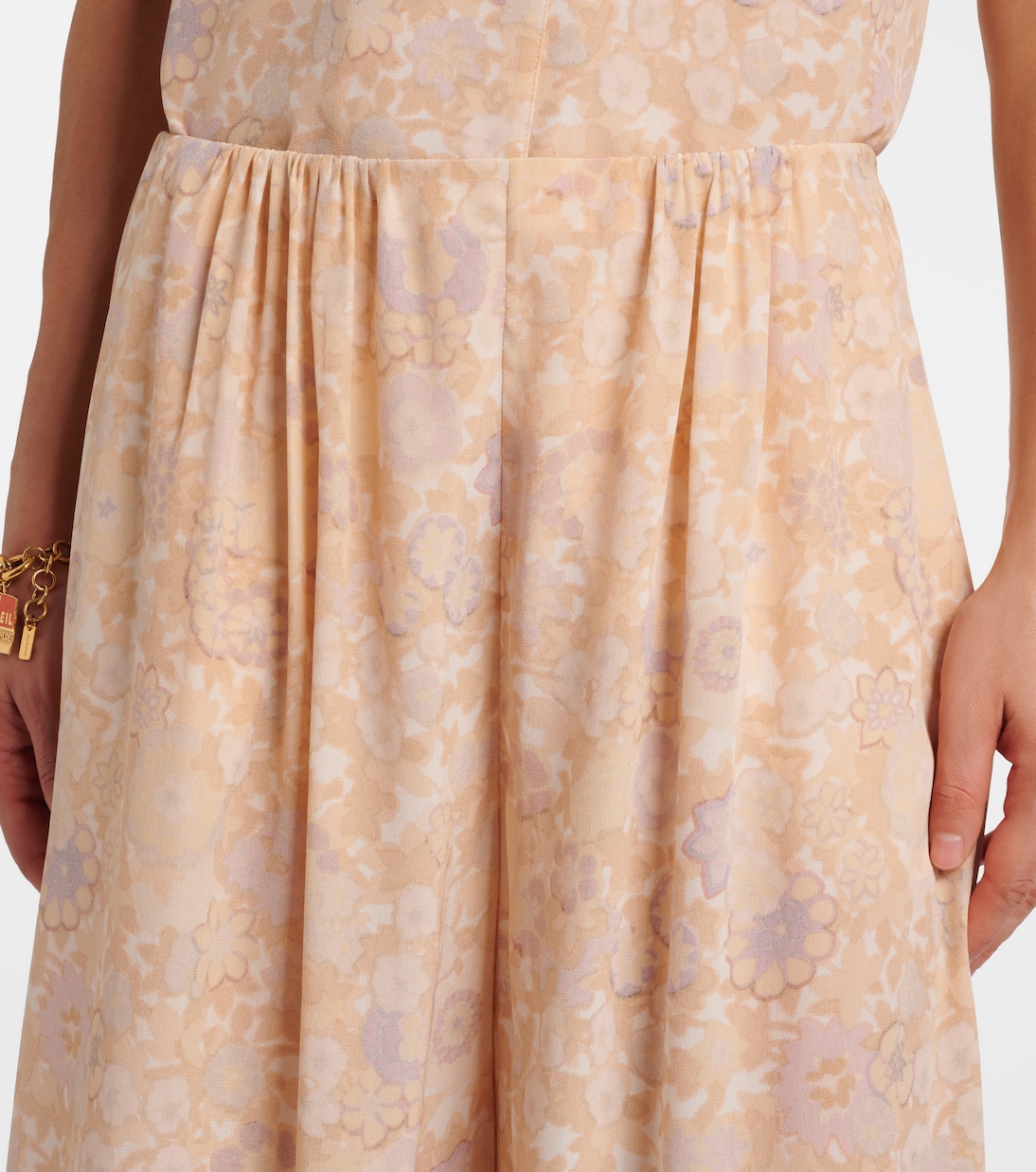Floral ruffled silk wide-leg pants | Chloé