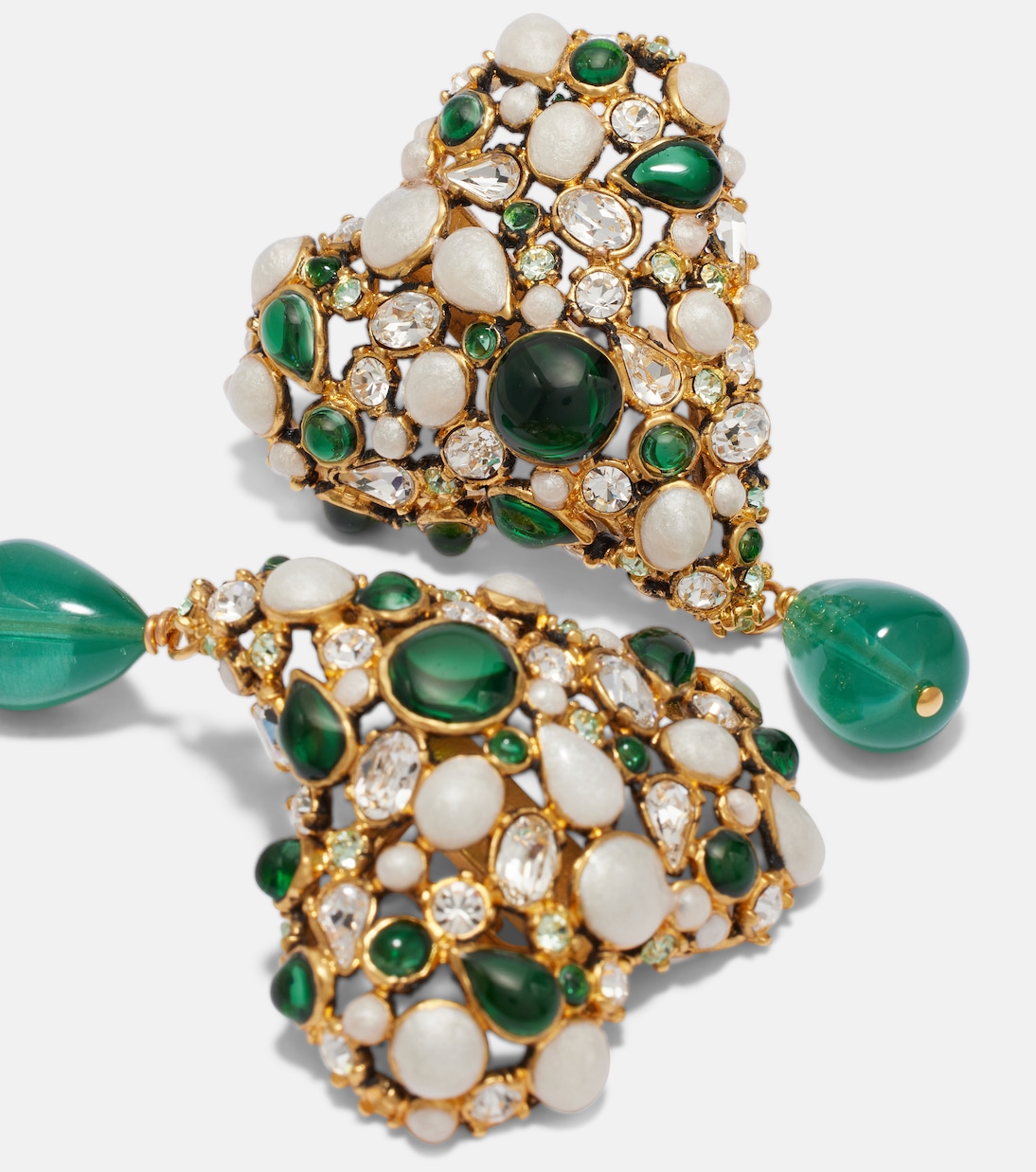 Embellished clip-on earrings | Saint Laurent