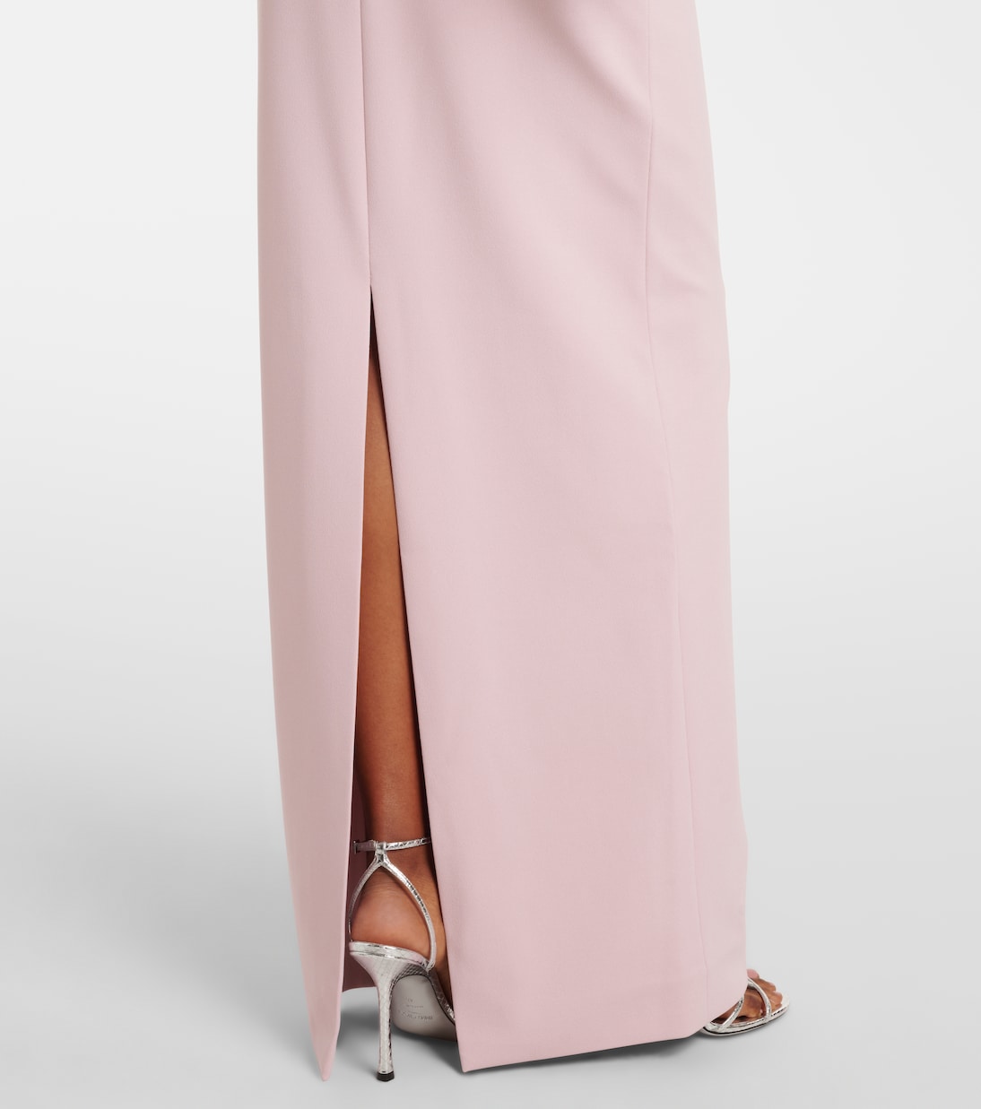 Floris satin-trimmed off-shoulder gown | Solace London