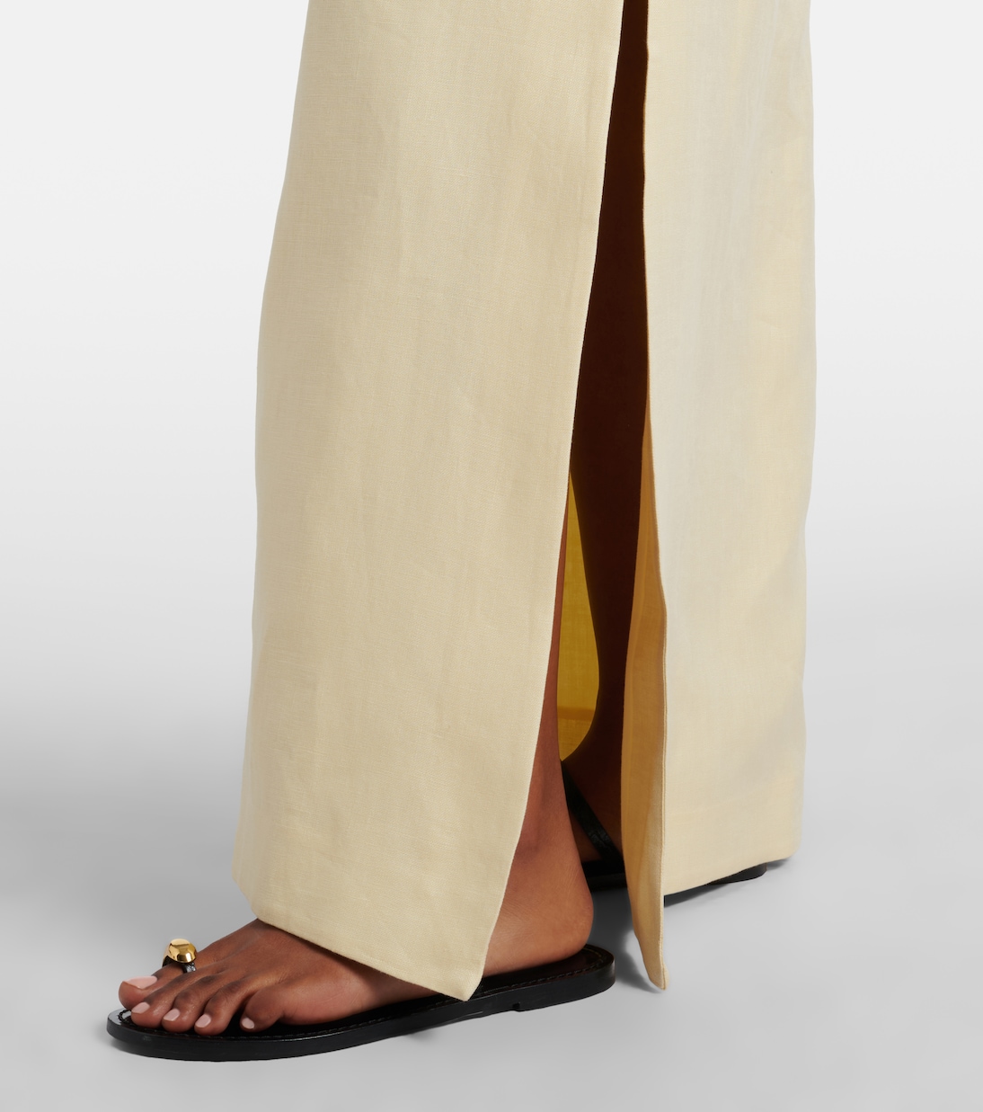 Halterneck linen maxi dress | SIR