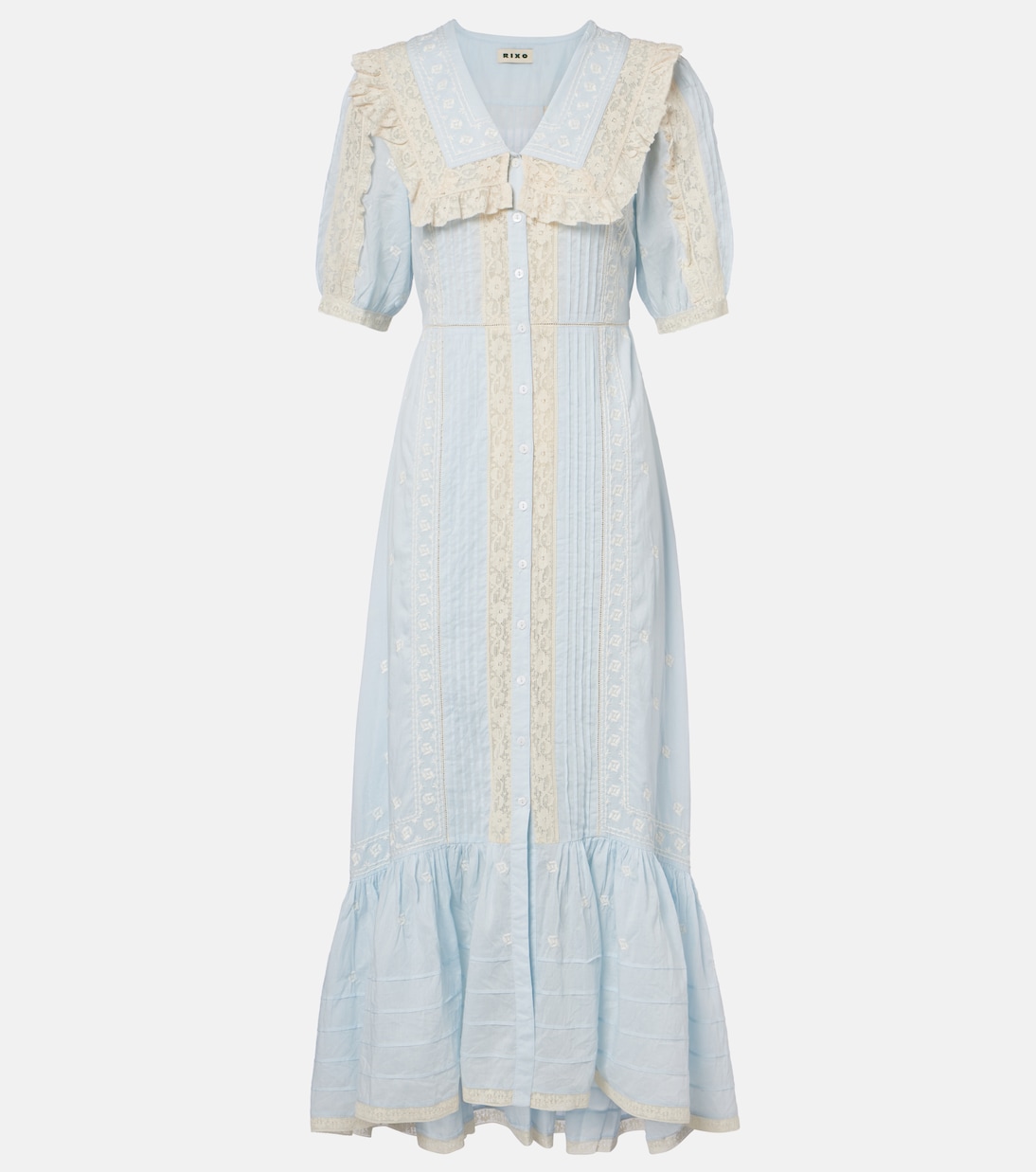 Robe Edina en coton à broderie | Rixo