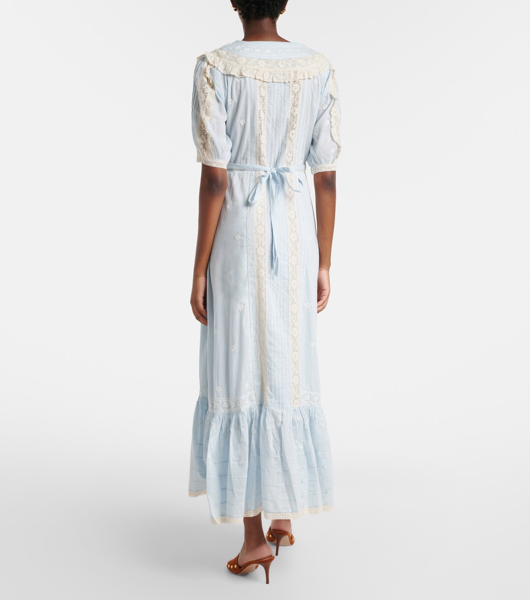 Robe Edina en coton à broderie | Rixo