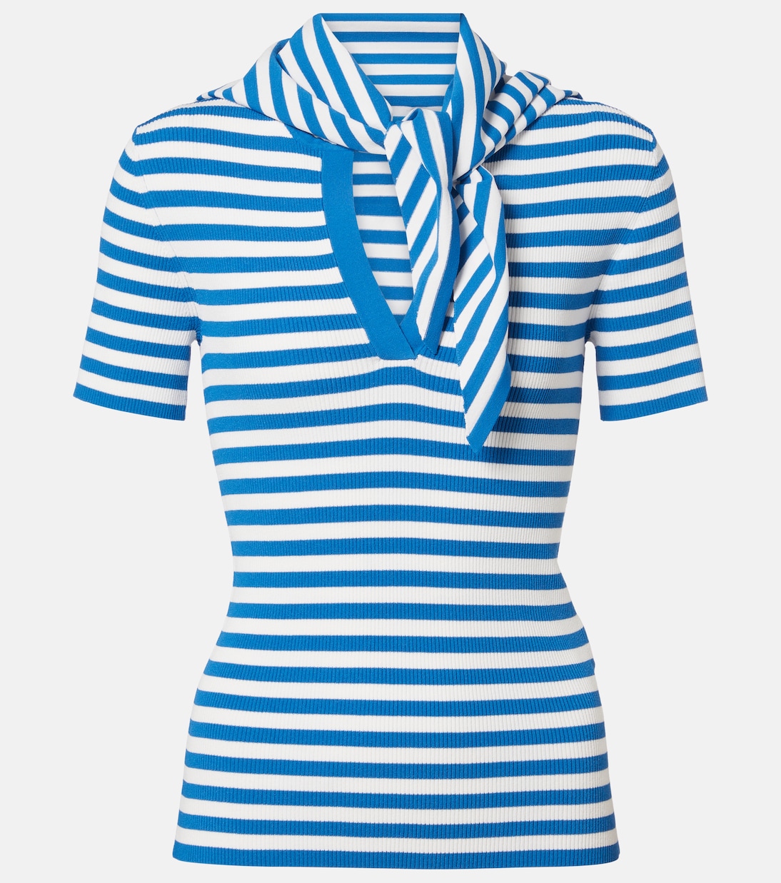 Striped scarf-detail knitted top | Max Mara