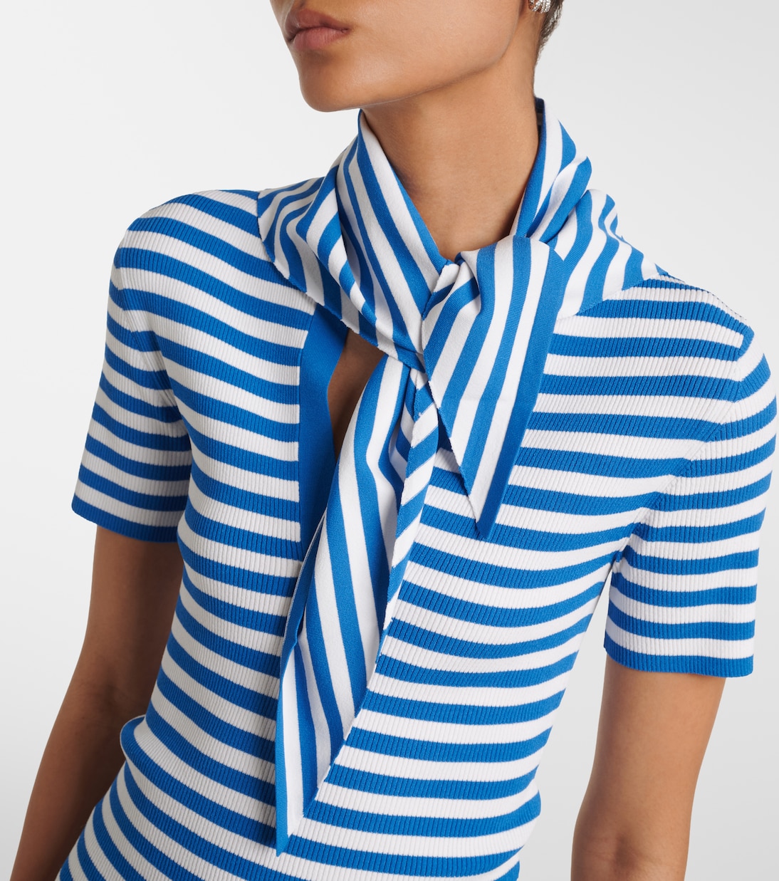 Striped scarf-detail knitted top | Max Mara