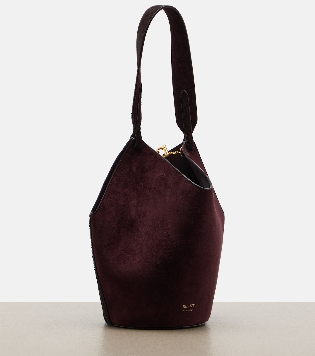 Tote Bag Lotus Mini aus Kalbshaar und Veloursleder | Khaite