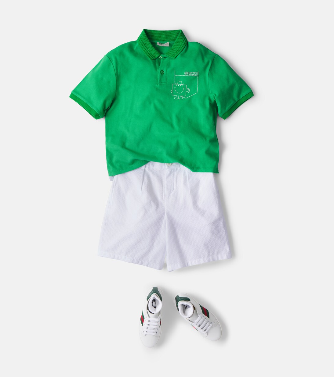 Web Stripe cotton Bermuda shorts | Gucci Kids