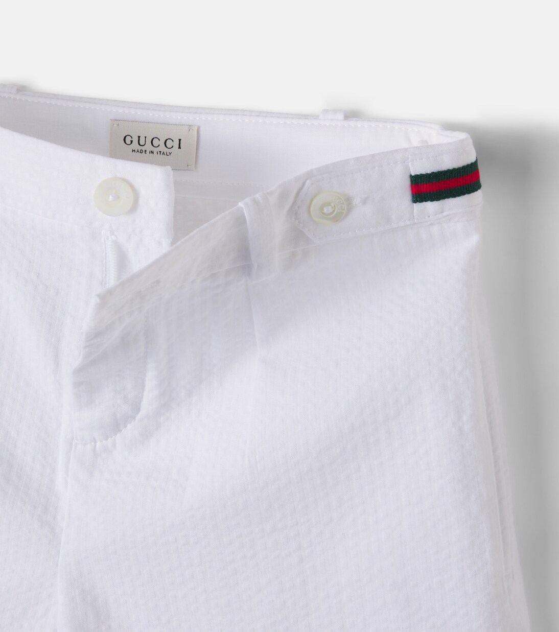 Web Stripe cotton Bermuda shorts | Gucci Kids