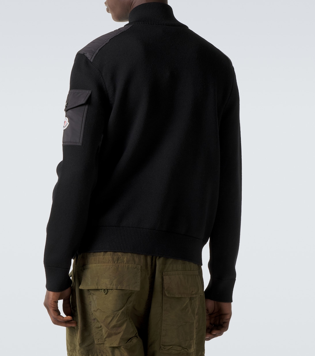 Pullover mit Reißverschluss aus Schurwolle | Moncler