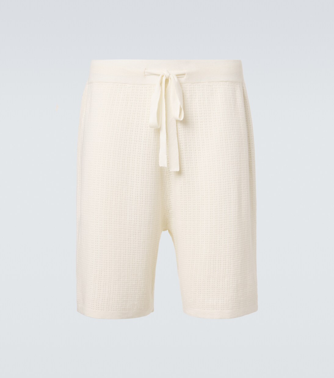 Crochet cotton and hemp Bermuda shorts | Commas